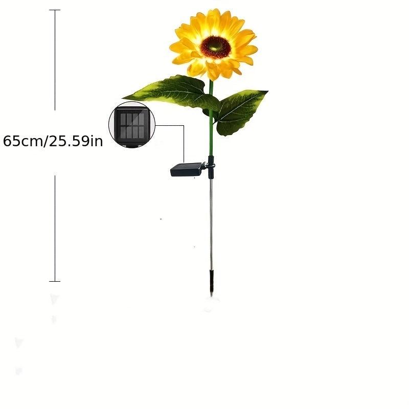 Solar Sunflower Stake Light Outdoor Waterproof LED Landscape Lights