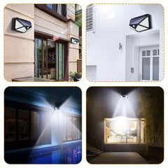LED Solar Charging Wall Light Motion Sensor Outdoor Garden Light