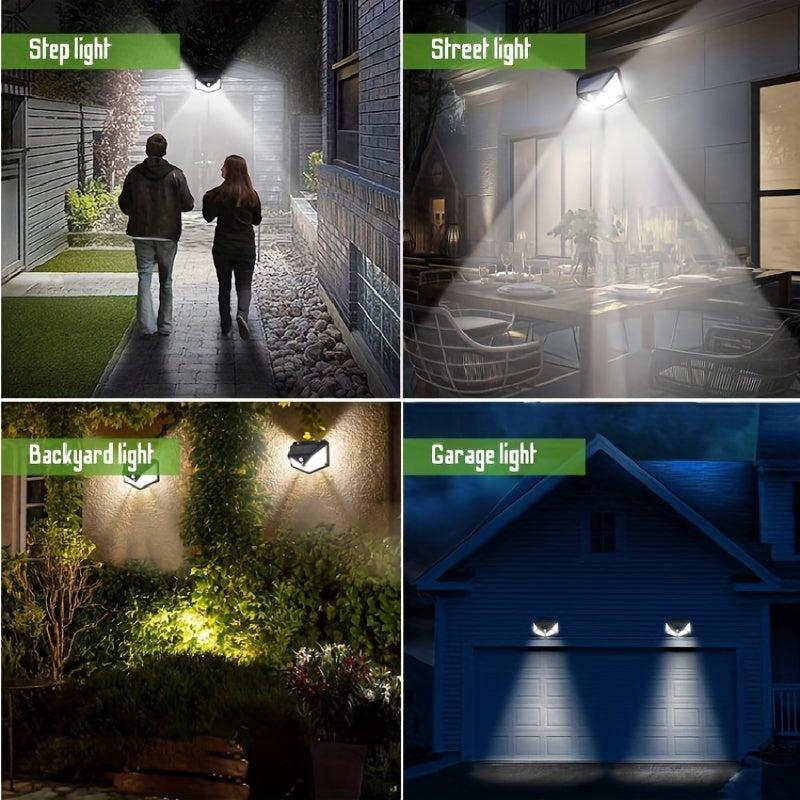 LED Solar Charging Wall Light Motion Sensor Outdoor Garden Light