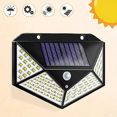 LED Solar Charging Wall Light Motion Sensor Outdoor Garden Light