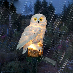 LED Solar Owl Garden Post Lamp Waterproof Automatic Switch Solar Lamp
