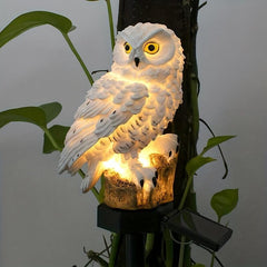 LED Solar Owl Garden Post Lamp Waterproof Automatic Switch Solar Lamp