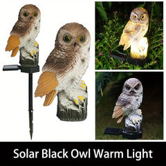 LED Solar Owl Garden Post Lamp Waterproof Automatic Switch Solar Lamp