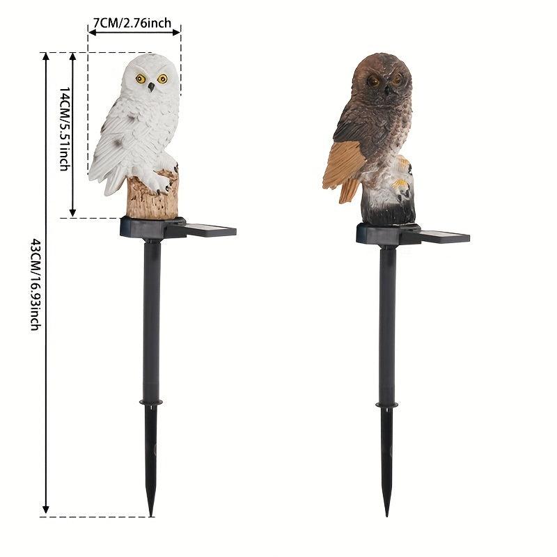 LED Solar Owl Garden Post Lamp Waterproof Automatic Switch Solar Lamp