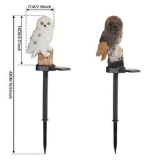 LED Solar Owl Garden Post Lamp Waterproof Automatic Switch Solar Lamp
