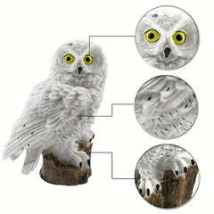LED Solar Owl Garden Post Lamp Waterproof Automatic Switch Solar Lamp