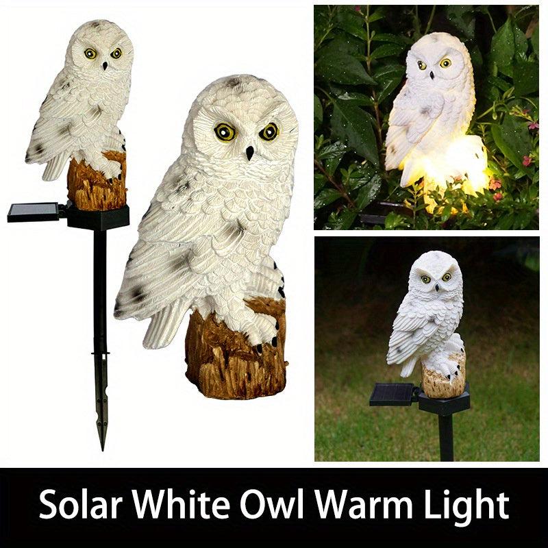 LED Solar Owl Garden Post Lamp Waterproof Automatic Switch Solar Lamp