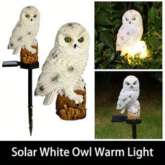 LED Solar Owl Garden Post Lamp Waterproof Automatic Switch Solar Lamp
