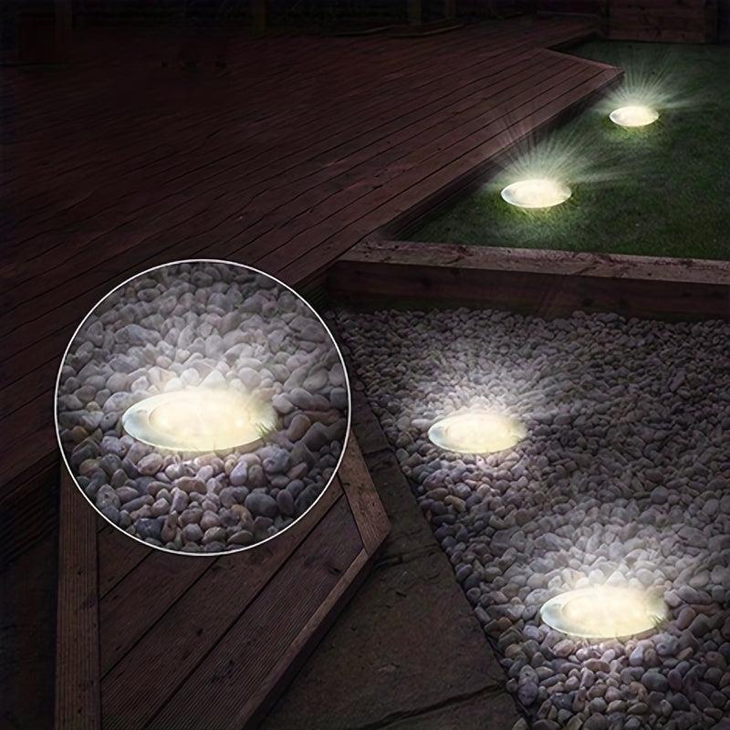 8LED Solar In Ground Lights for Lawns Yards Decks Walkways
