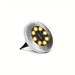 8LED Solar In Ground Lights for Lawns Yards Decks Walkways