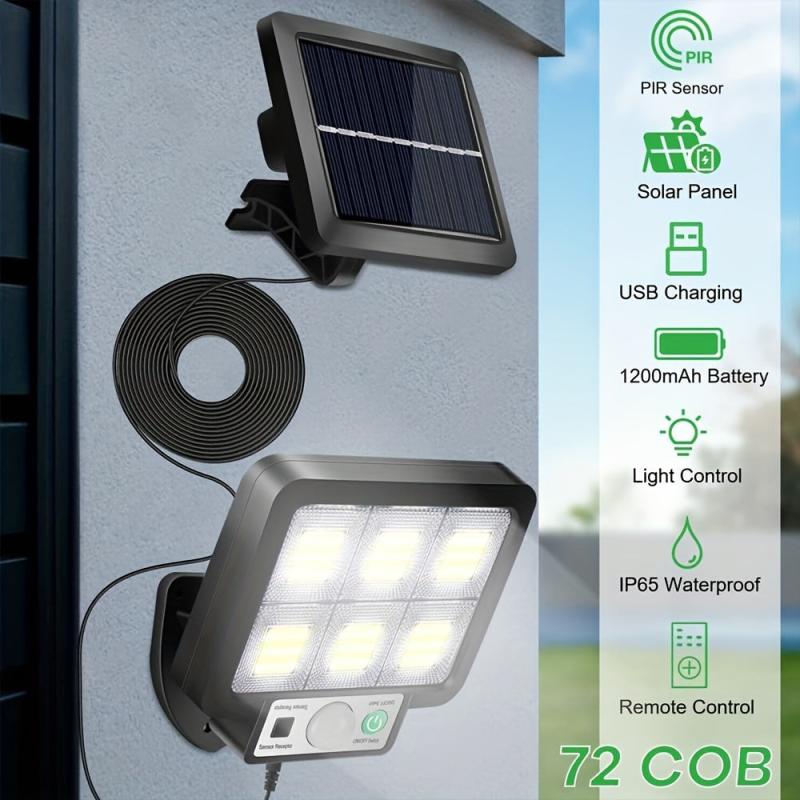 Solar Garden Light Motion Sensing IP65 Waterproof - Easy Installation