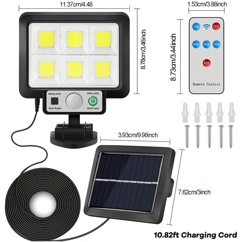 Solar Garden Light Motion Sensing IP65 Waterproof - Easy Installation