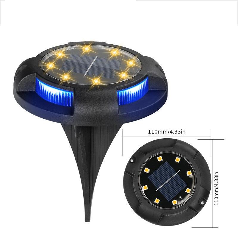 Solar Floor Mounted Light 8 LED Beads PC Waterproof Material G