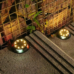 Solar Floor Mounted Light 8 LED Beads PC Waterproof Material G