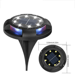Solar Floor Mounted Light 8 LED Beads PC Waterproof Material G
