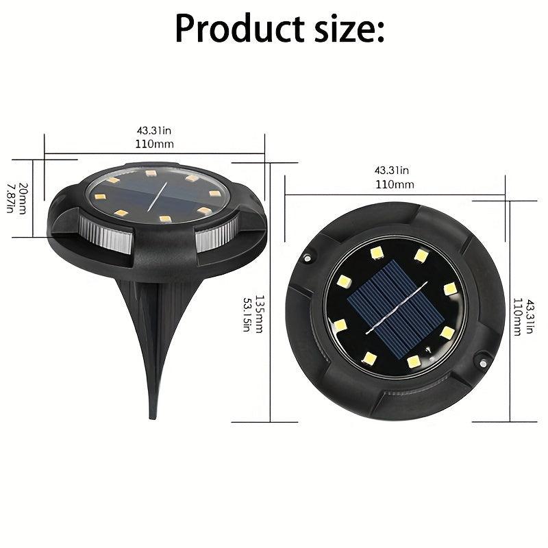 Solar Floor Mounted Light 8 LED Beads PC Waterproof Material G