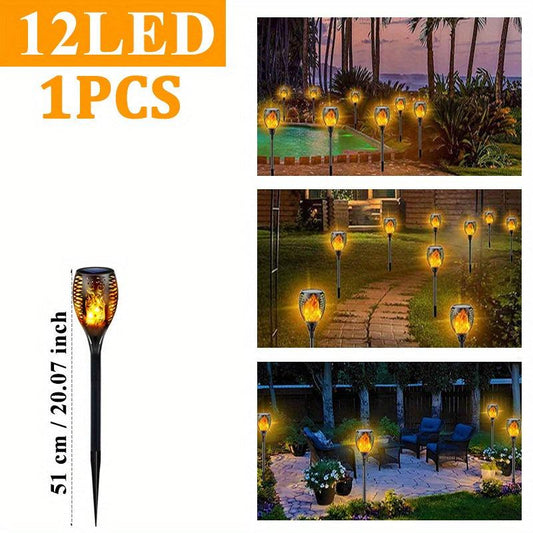 Waterproof Solar Flame Light 96 LED Torches for Outdoor Landscape Decoration