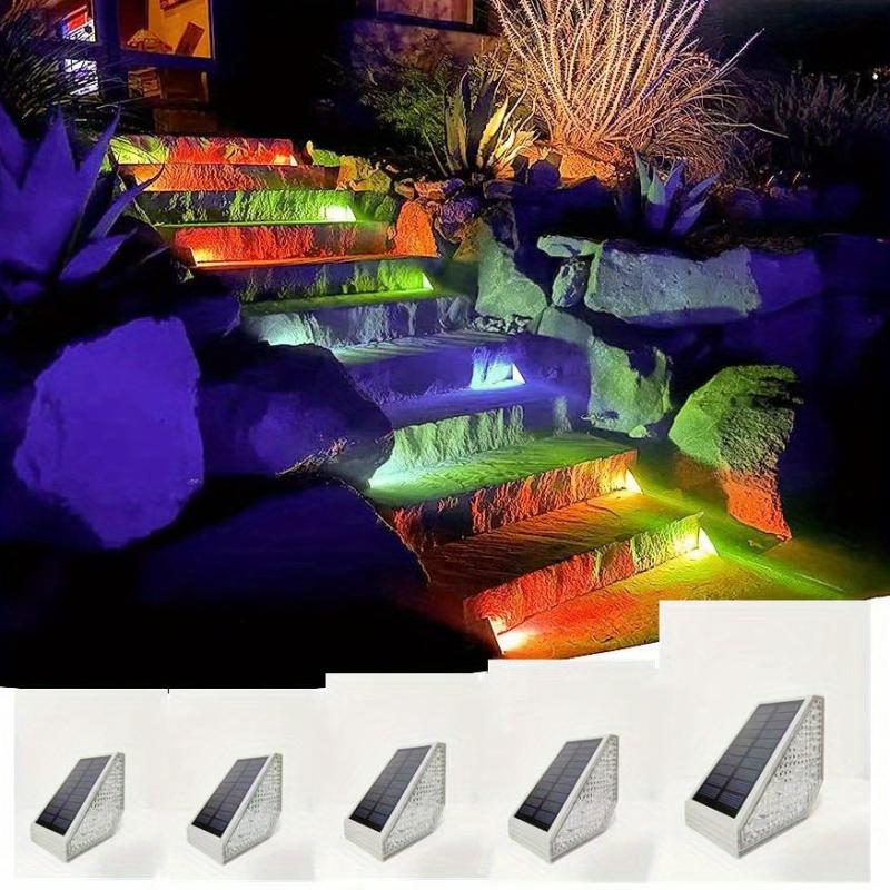 Solar Stair Lights RGB Outdoor IP67LED Garden Brightness 1200