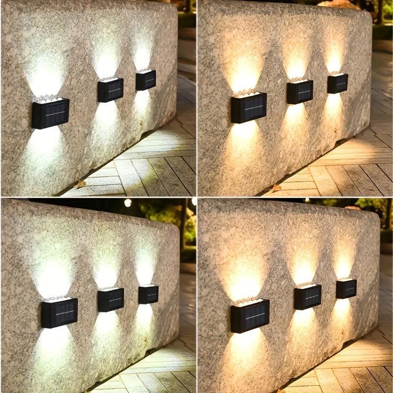 Solar Wall Lamp 6LED Outdoor Courtyard Wall Lamp Garden Decor Fence Wall Lamp