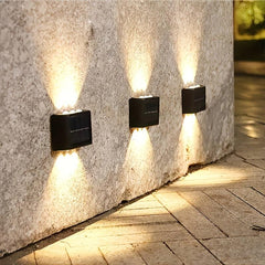 Solar Wall Lamp 6LED Outdoor Courtyard Wall Lamp Garden Decor Fence Wall Lamp