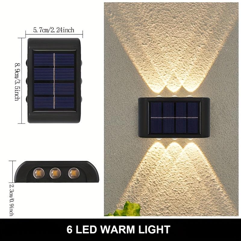 Solar Wall Lamp 6LED Outdoor Courtyard Wall Lamp Garden Decor Fence Wall Lamp