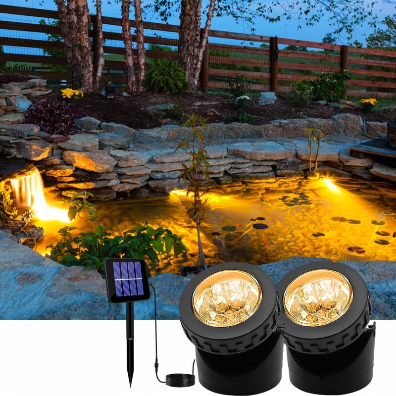 Solar Spot Lights Outdoor LED Waterproof Pond Light Solar Spotlight
