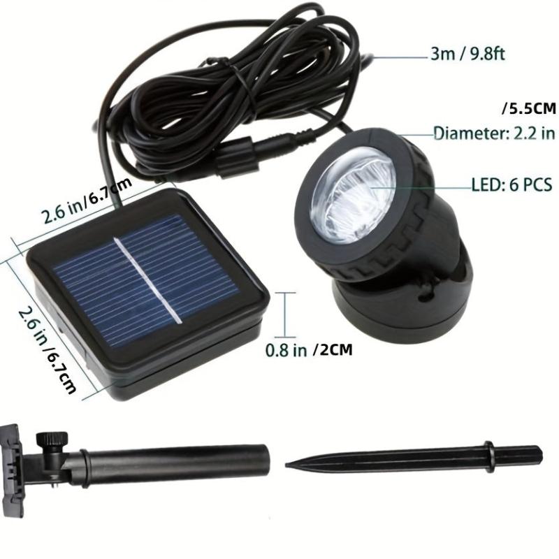 Solar Spot Lights Outdoor LED Waterproof Pond Light Solar Spotlight