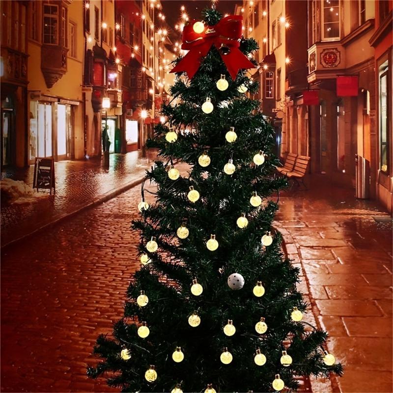 200LED Bubbles Crystal Globe Solar String Lights Waterproof Solar Outdoor Lights