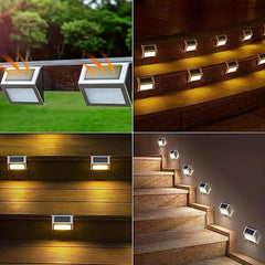 Waterproof Solar Step Lights Outdoor Fence Lighting