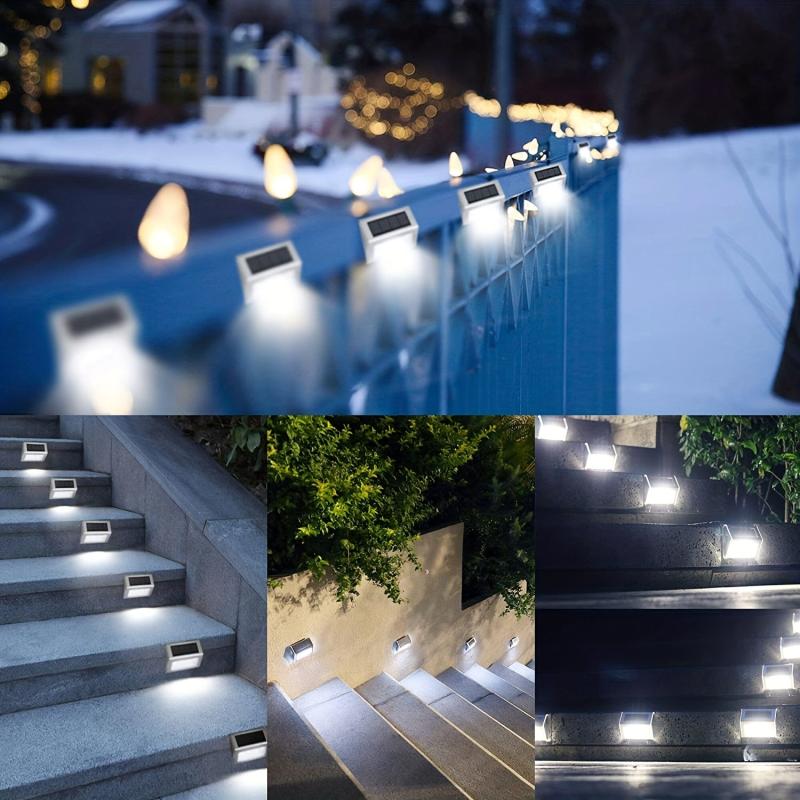 Waterproof Solar Step Lights Outdoor Fence Lighting
