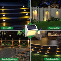 Waterproof Solar Step Lights Outdoor Fence Lighting