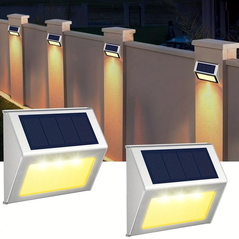 Waterproof Solar Step Lights Outdoor Fence Lighting