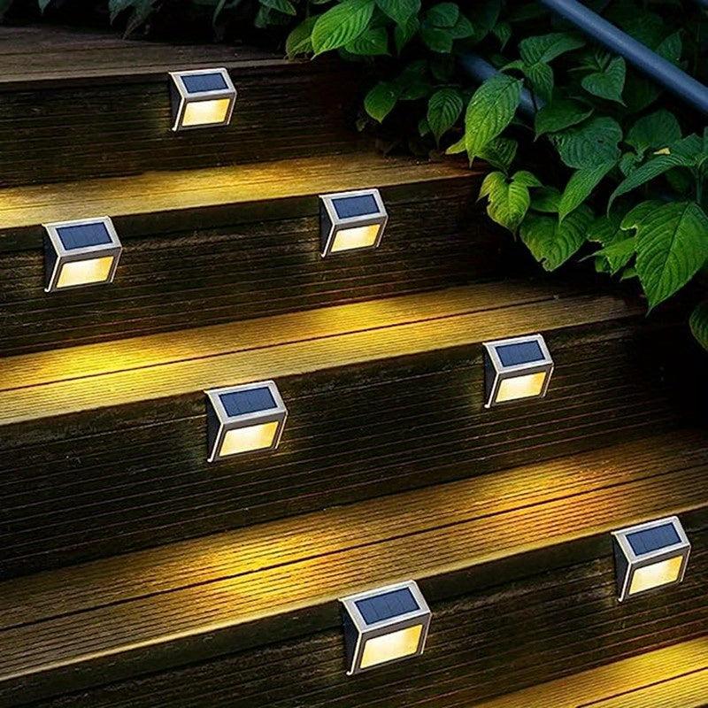Waterproof Solar Step Lights Outdoor Fence Lighting