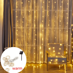 Solar Garland Curtain Lights For Window Waterproof Outdoor