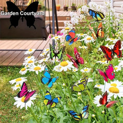 25pcs Luminous Butterfly Stake Yard Sign Garden Decor Halloween Fall Decor