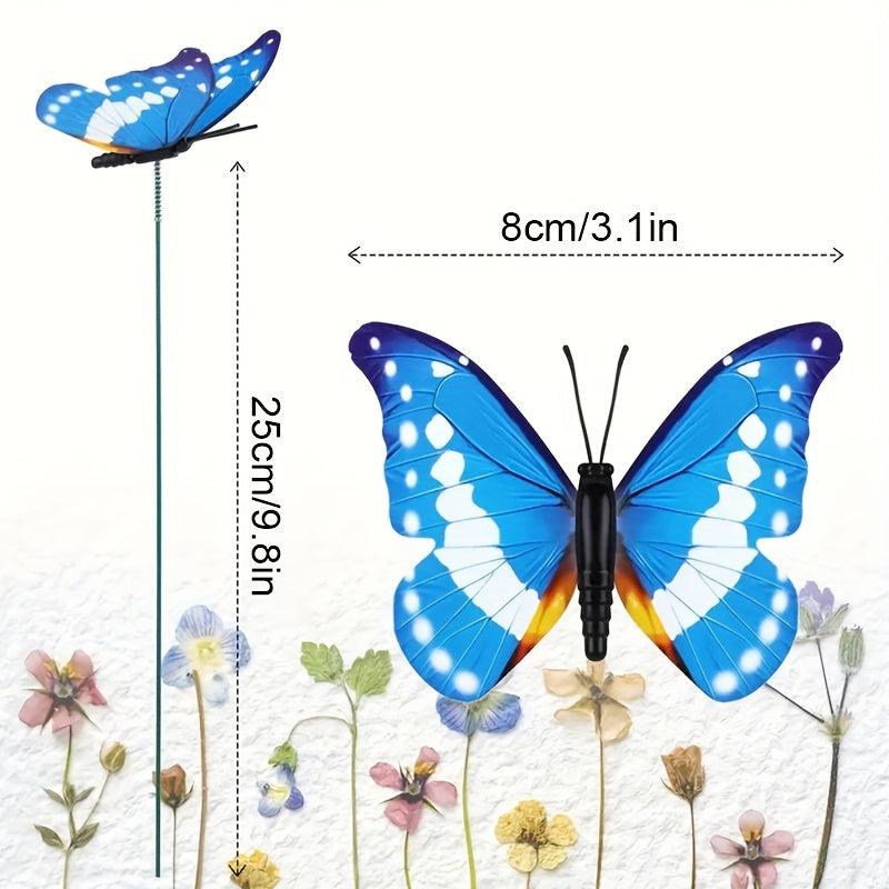 25pcs Luminous Butterfly Stake Yard Sign Garden Decor Halloween Fall Decor