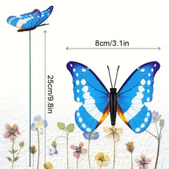 25pcs Luminous Butterfly Stake Yard Sign Garden Decor Halloween Fall Decor