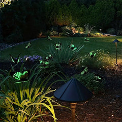 25pcs Luminous Butterfly Stake Yard Sign Garden Decor Halloween Fall Decor