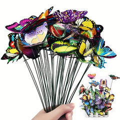 25pcs Luminous Butterfly Stake Yard Sign Garden Decor Halloween Fall Decor