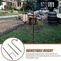 Adjustable Shepherd Hook Garden Bird Feeder Bracket 157 cm