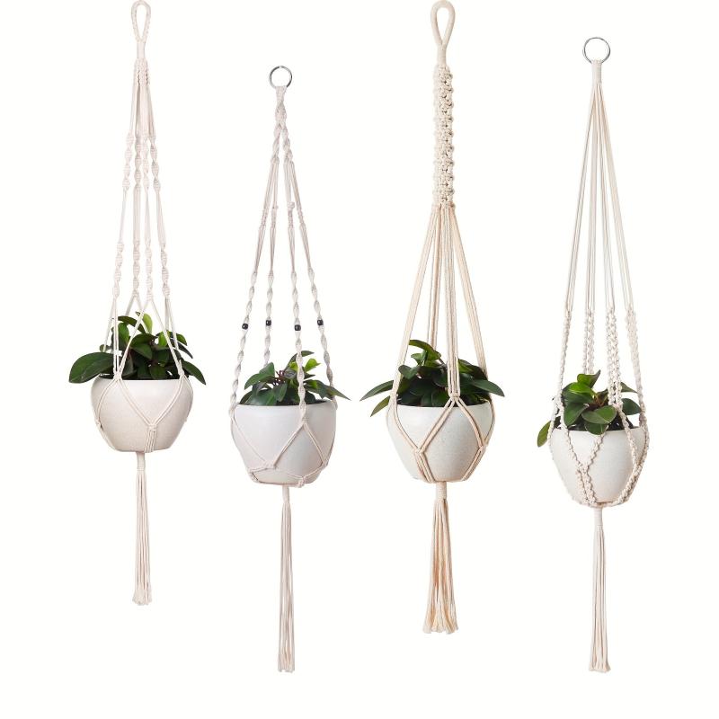 Macrame Hanging Planters Flower Pot Holder Hand Woven Plant Hanger