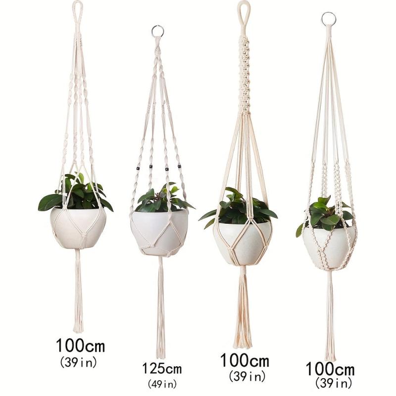 Macrame Hanging Planters Flower Pot Holder Hand Woven Plant Hanger