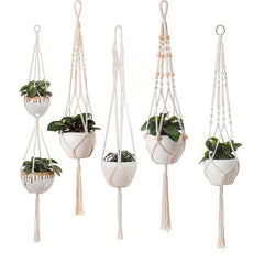 Macrame Hanging Planters Flower Pot Holder Hand Woven Plant Hanger