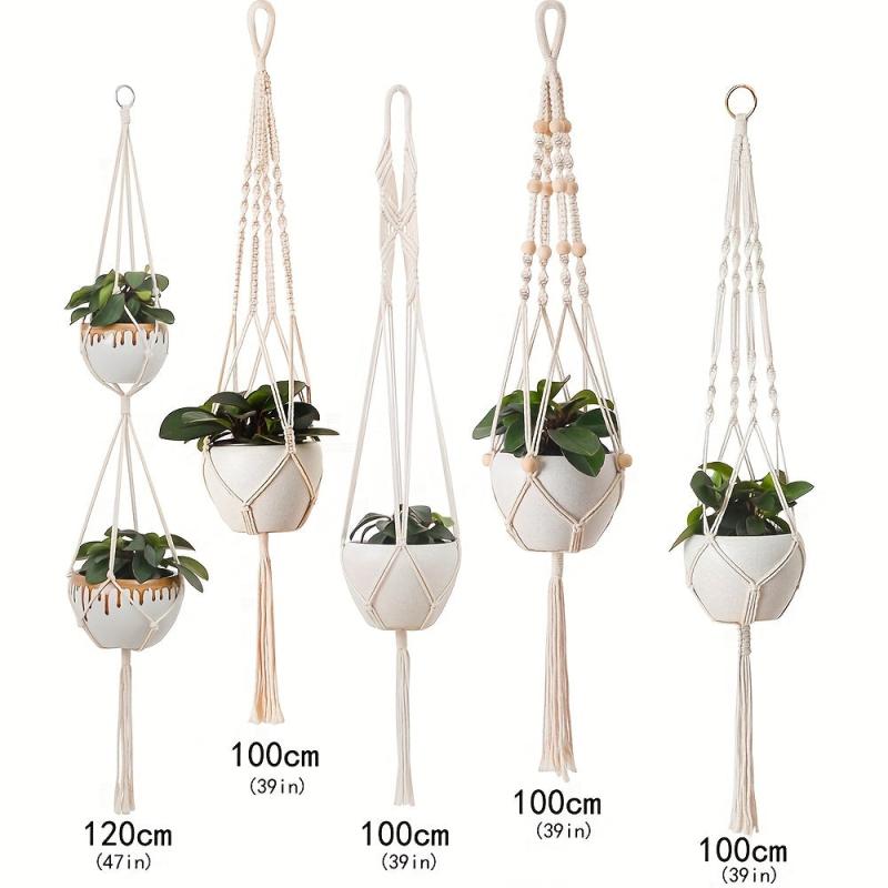 Macrame Hanging Planters Flower Pot Holder Hand Woven Plant Hanger