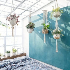 Macrame Hanging Planters Flower Pot Holder Hand Woven Plant Hanger