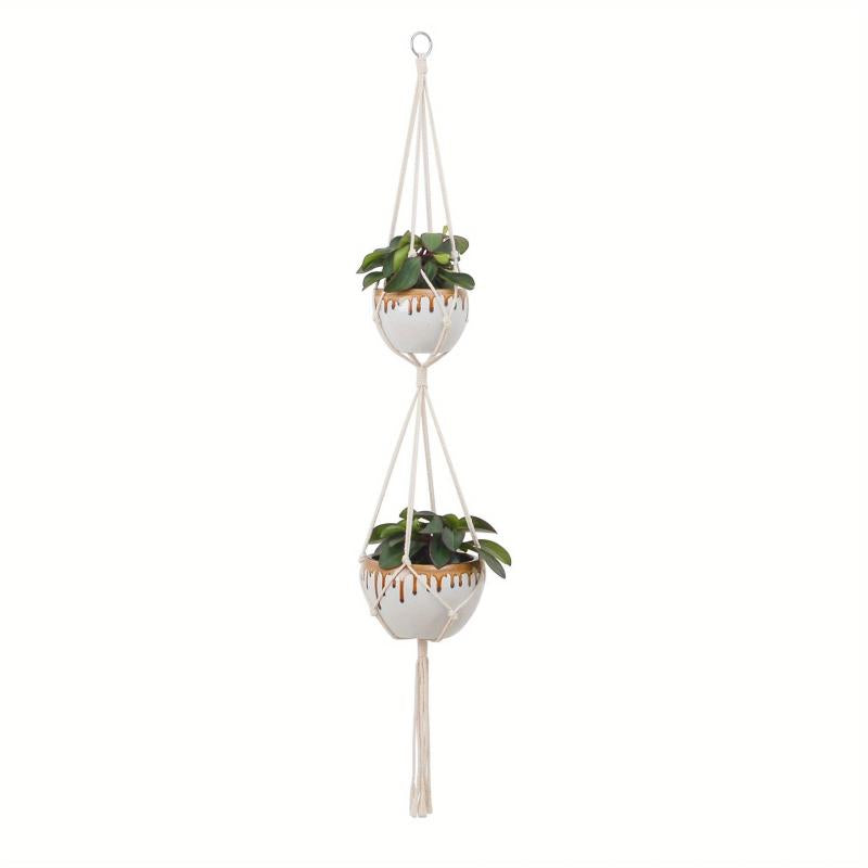 Macrame Hanging Planters Flower Pot Holder Hand Woven Plant Hanger