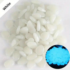 100pcs Glow In The Dark Pebbles for Magical Garden Aquarium Decoration