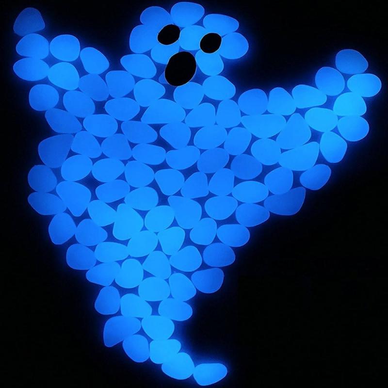 100pcs Glow In The Dark Pebbles for Magical Garden Aquarium Decoration
