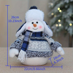 Christmas Fabric Snowman Doll Window Set Ornament Decoration