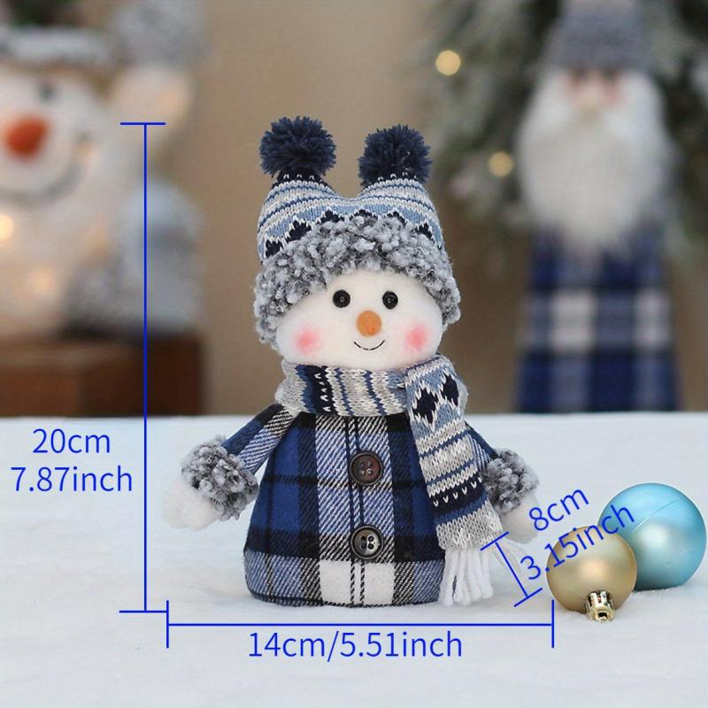 Christmas Fabric Snowman Doll Window Set Ornament Decoration